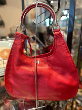 Load image into Gallery viewer, Christian Dior Red Leather W/Silver Hardware Hobo Purse
