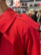 Load image into Gallery viewer, Burberrys Red Cotton Blend Trench buckle detail Coat
