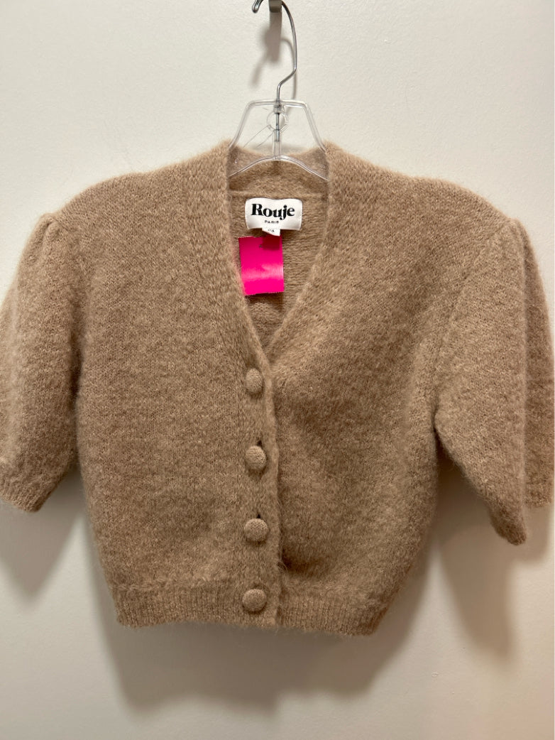 rouje Beige alpaca & mohair Cropped Sweater, Size 34