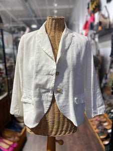 Hannoh Wessel White Cotton/Linen Mint Condition Blazer